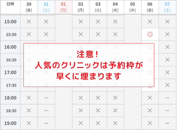 キレイラインKIDSの予約枠は早めに抑えるのがおすすめ